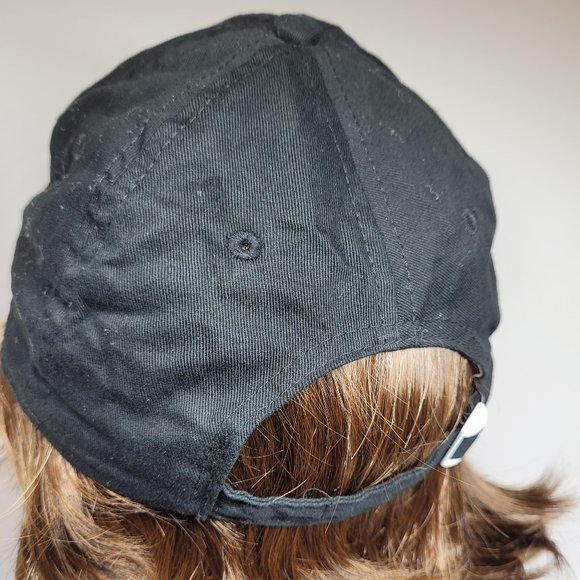 Vintage Original Penguin Womens Baseball Cap Hat Black Strapback Logo One Size - Picture 5 of 7